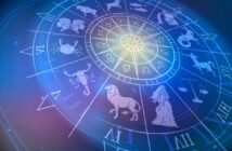 Sternzeichen-Rad mit Horoskopen. (Foto: AdobeStock_346364951 lidiia)